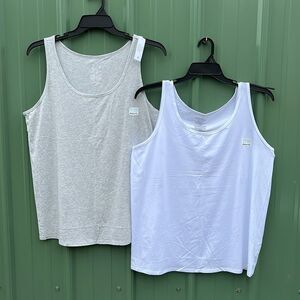 Maternity Essentials Ultra Soft Non Shirred Tank Tops 2-Pack Size XXL